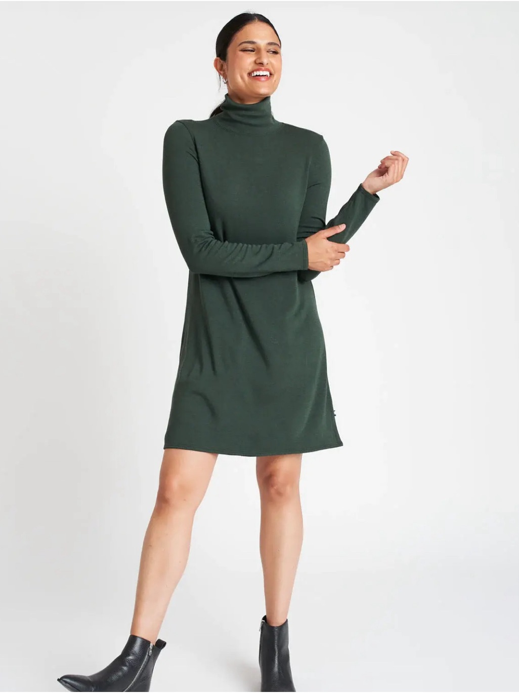 Kit And Ace Upgrade Brushedmock Neck A Line Dress Medium